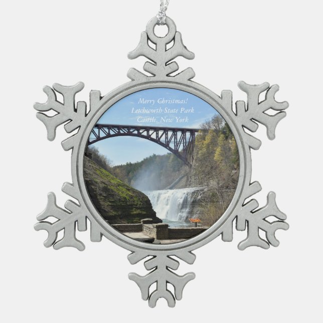 Parque Estatal Letchworth, adorno navideño NY (Anverso)