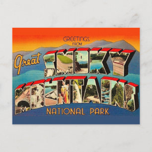 Parque Great Smoky Mountains Postal Retro