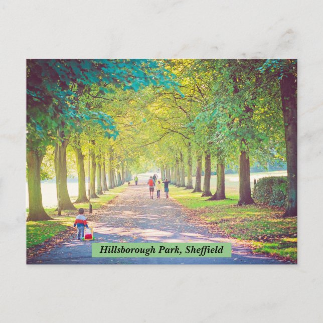 Parque Hillsborough, postal Sheffield (Anverso)
