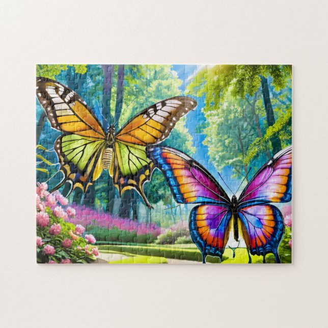 Parque Mariposa 4 Foto Rompecabezas Internet Jigsa (Horizontal)