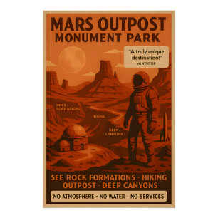 Parque Monumento Mars Outpost - Póster