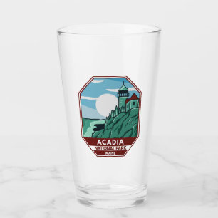Parque nacional Acadia faro Maine Emblem retro