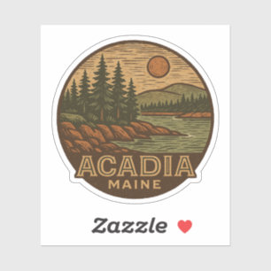 Parque nacional Acadia Pegatina Vinyl - A prueba d