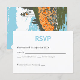 Parque nacional Acadia RSVP Card Retro