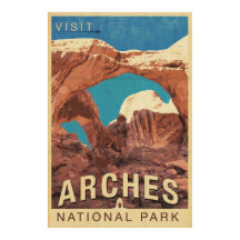 Parque Nacional Arches Arte de Viaje Vintage