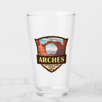 Parque nacional Arches Ilustracion Retro