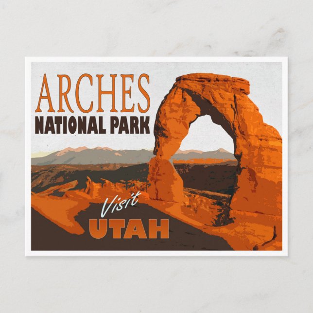 Parque Nacional Arches, postal de viaje Utah Vinta (Anverso)