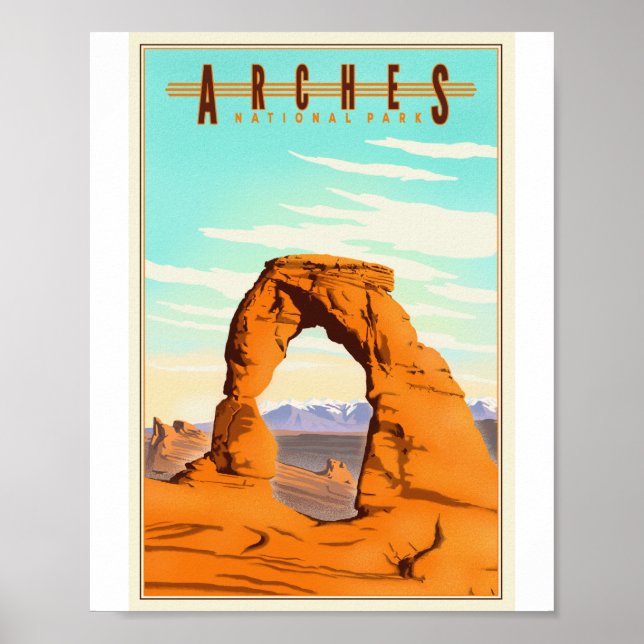 Parque nacional Arches Poster de Arte Litho (Frente)