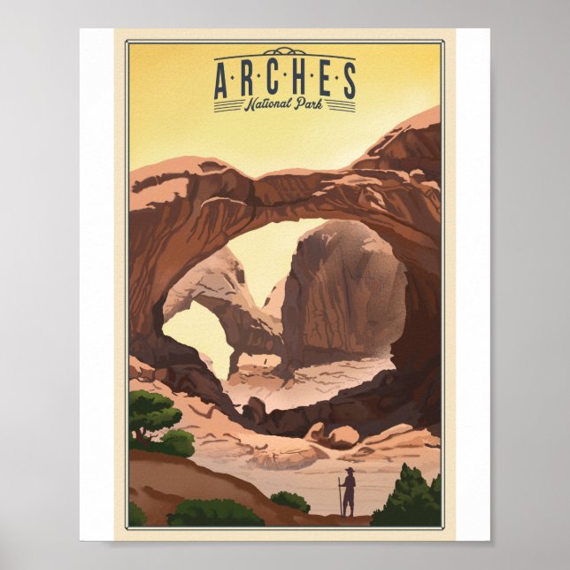Parque nacional Arches Poster de Arte Litho (Frente)