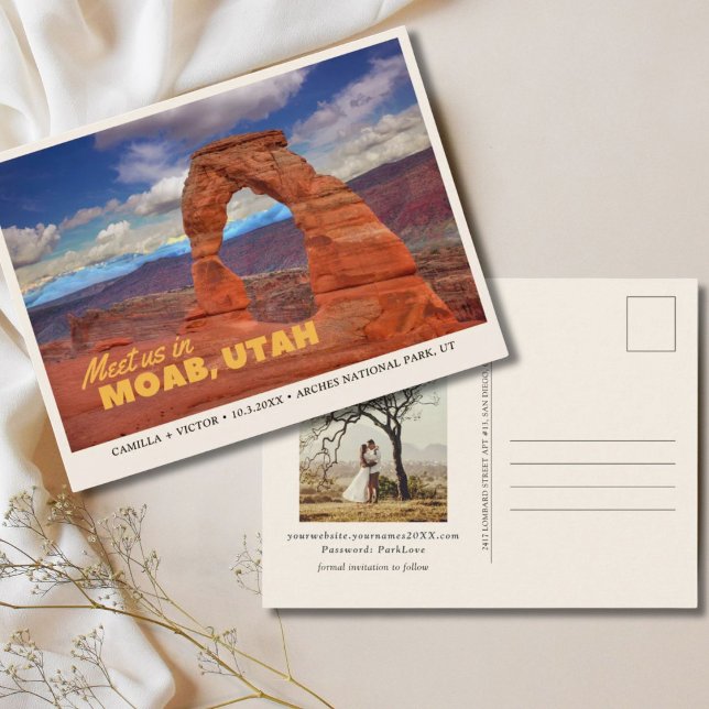 Parque nacional Arches Salven la tarjeta postal de (Arches National Park Save the Date Postcard)
