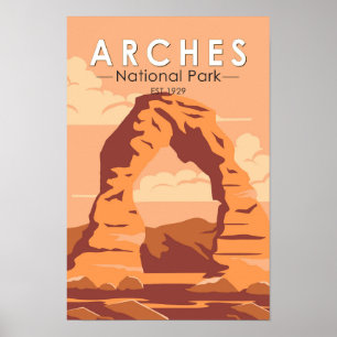 Parque Nacional Arches Utah Arco Delicado Arte Ret