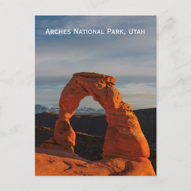 Parque Nacional Arches, Utah, postal de los Estado (Anverso)