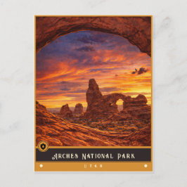 Parque Nacional Arches | Utah Tarjeta Postal Antig