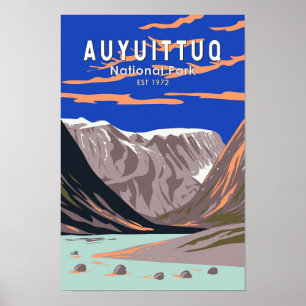 Parque Nacional Auyuittuq Canadá Viaje Arte Vintag