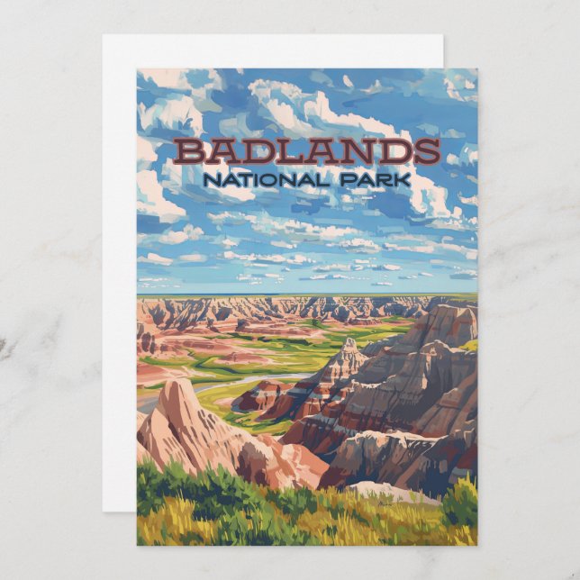 Parque nacional Badlands Dakota del Sur (Anverso / Reverso)