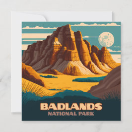 Parque nacional Badlands Montañas Retro