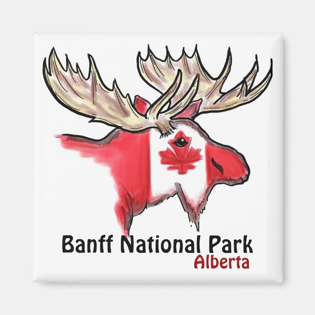 Parque nacional Banff Alberta Canadá imán de alce (Frente)