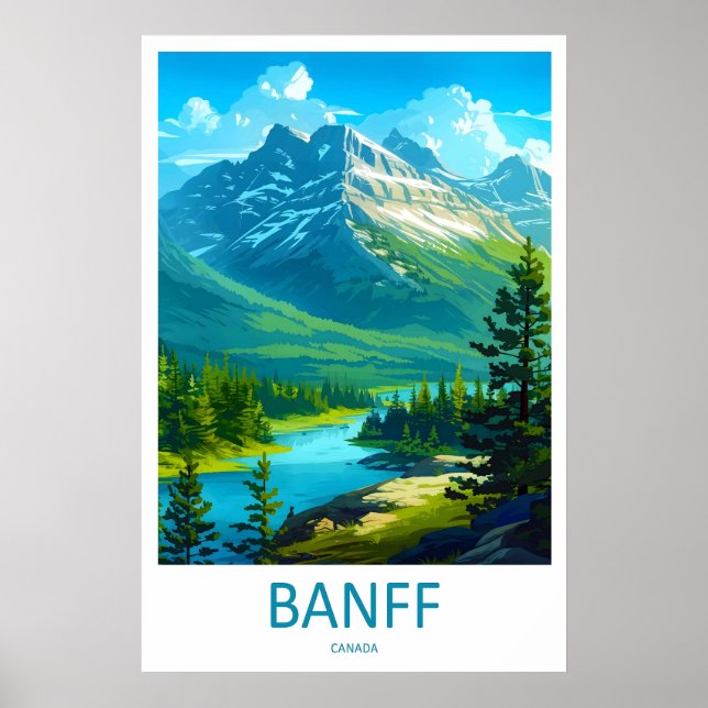 Parque Nacional Banff Arte de Impresión de Viaje B (Frente)