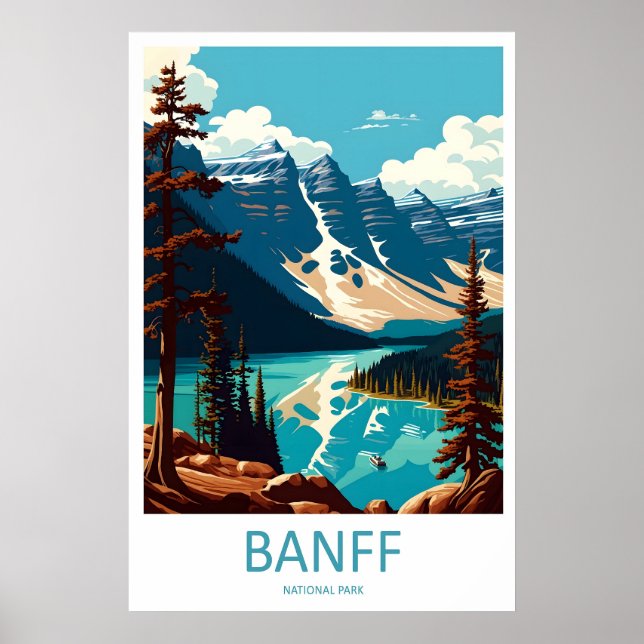 Parque Nacional Banff Arte de Impresión de Viaje B (Frente)
