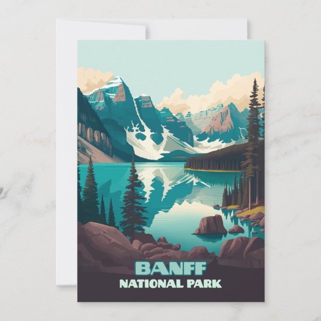 Parque nacional Banff Lago Moraine Retro (Anverso)