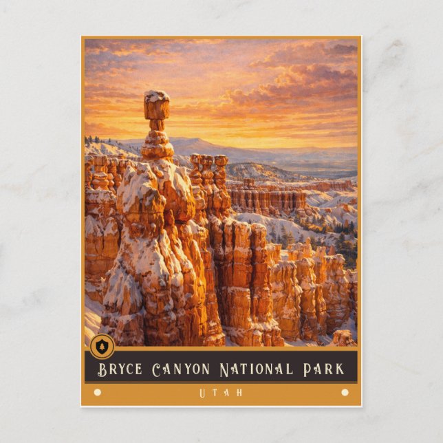 Parque Nacional Bryce Canyon | Tarjeta Postal Anti (Anverso)