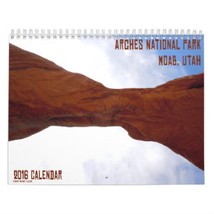 Parque nacional calendario de Moab, Utah de los