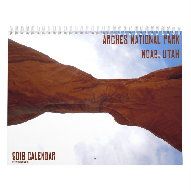 Parque nacional calendario de Moab, Utah de los (Tapa)