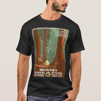 Parque nacional Camisa de Afiches Vintage-Sequoia