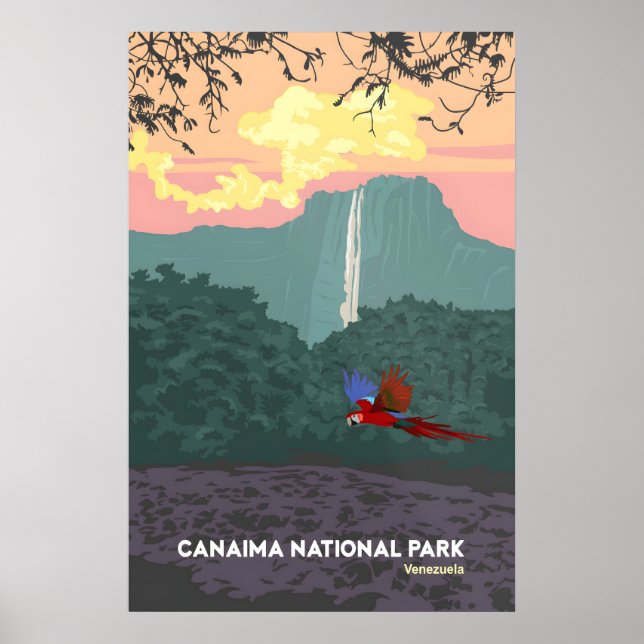 Parque Nacional Canaima Venezuela Póster de Viaje (Frente)