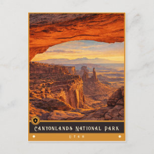 Parque Nacional Canyonlands Tarjeta Postal Antig