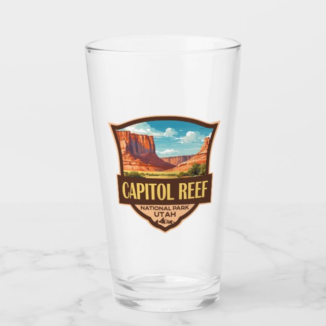 Parque nacional Capitol Reef Ilustracion Arte Retr (Anverso)