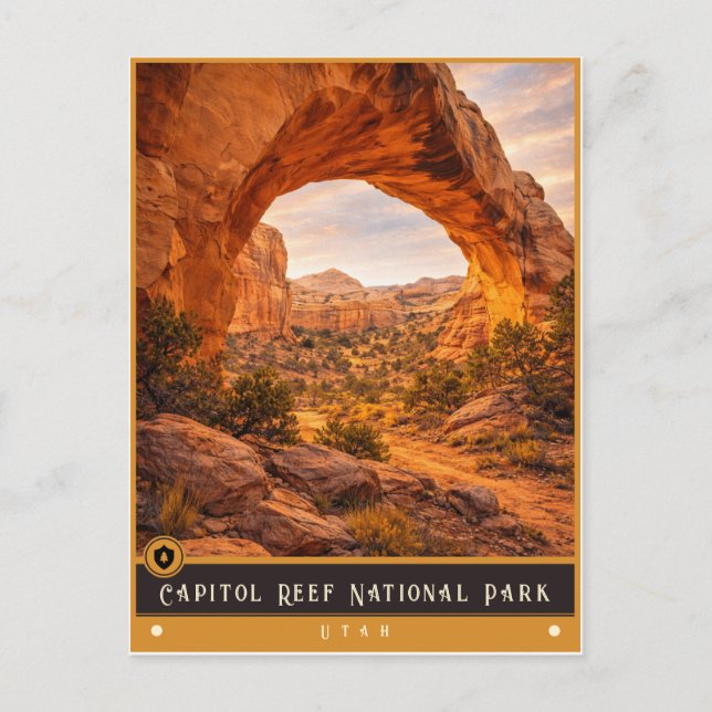 Parque Nacional Capitol Reef | Utah Tarjeta Postal (Anverso)