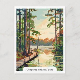 Parque Nacional Congaree EE. UU. Tarjeta Postal