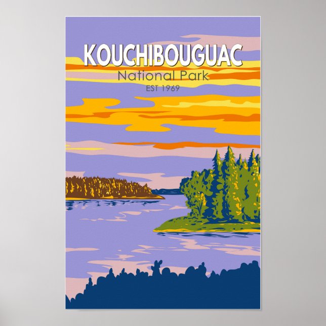Parque nacional de Kouchibouguac Viaje Arte Vintag (Frente)