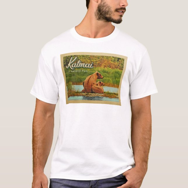 Parque nacional de las camisetas de Katmai con vin (Anverso)