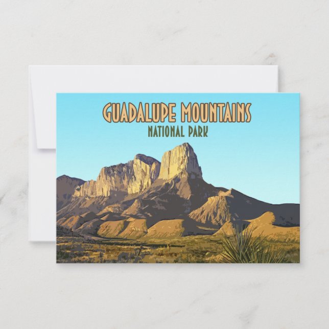 Parque nacional de las Montañas Guadalupe Texas (Anverso)