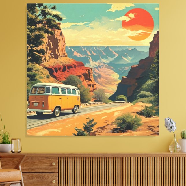 Parque nacional de lienzo envuelto de estilo retro (Insitu (Sala de estar))