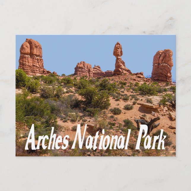 Parque nacional de los Arcos, postal Moab Utah (Anverso)