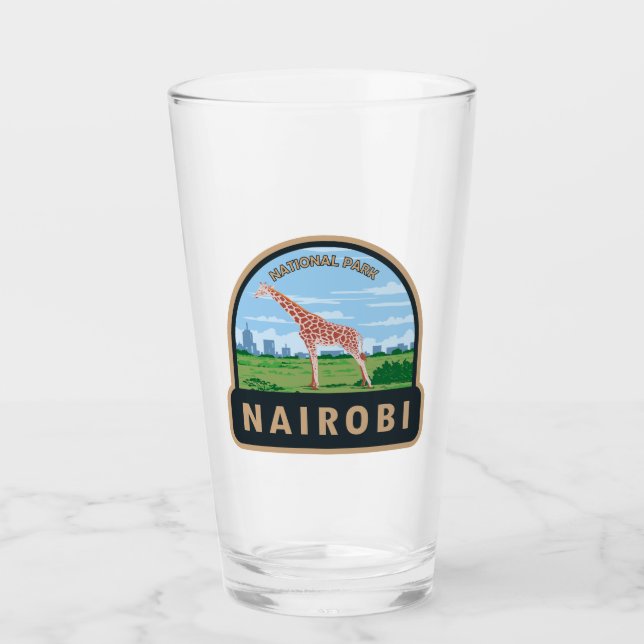 Parque nacional de Nairobi Giraffe Viaje Vintage (Anverso)