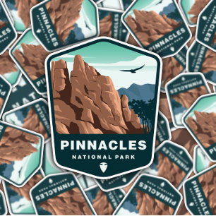 Parque nacional de Pinnacles   Pegatina de corte p