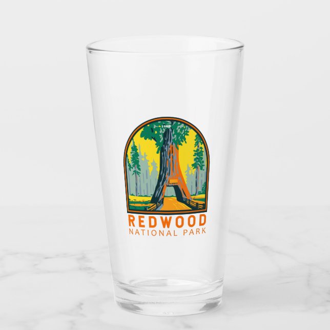 Parque nacional de secuoya Candelier Tree Vintage (Anverso)