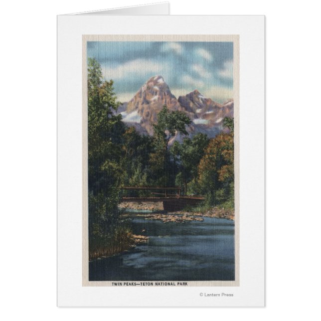 Parque nacional de Teton, WY - Vista de picos geme (Frente)