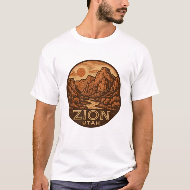 Parque nacional de Zion, camiseta de Utah (Anverso)