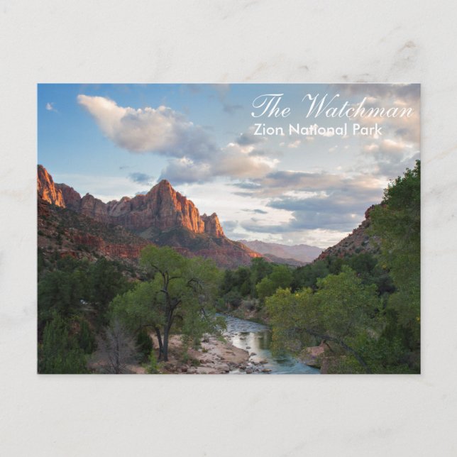 Parque nacional de Zion - la postal del vigilante (Anverso)