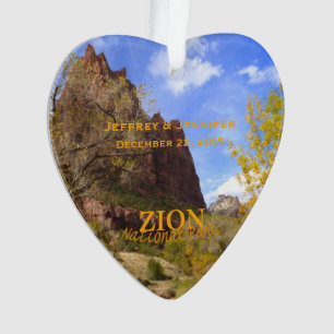 Parque Nacional de Zion, otoño, ornamento Persona