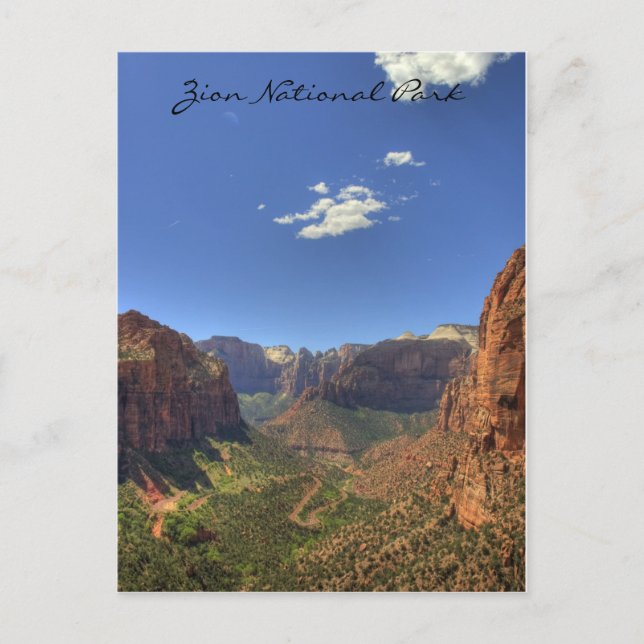 Parque Nacional de Zion, postal UT (Anverso)