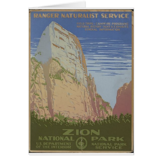 Parque nacional de Zion Springdale 1938 Utah (Frente)