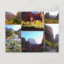 Parque Nacional de Zion, Utah, postal de Collage