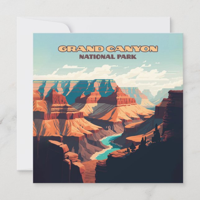 Parque nacional del Gran Cañón, Arizona Retro (Anverso)