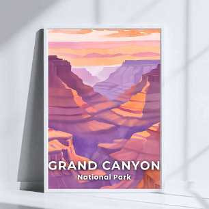 Parque Nacional del Gran Cañón Arte de Acuarela de
